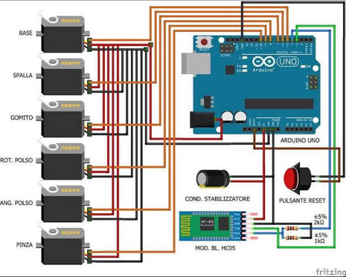 Building a 6-axis robotic arm with Arduino