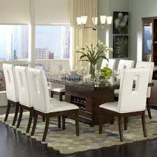 Elmhurst Pedestal Dining Room Set With White Or Brown Keyhole Chairs Dining Room Table Centerpieces Dining Room Furniture Modern Contemporary Dining Room Sets
