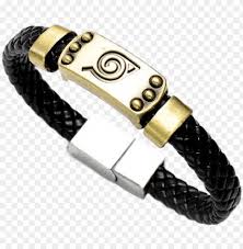 Aruto Hidden Leaf Black Bracelet Presente Para Namorado Fa De Naruto Png Image With Transparent Background Toppng