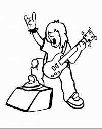 Free coloring sheets to print and download. Rock Star Coloring Pages Birthday Printable