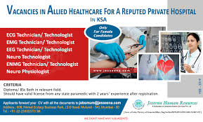 Johnson & johnson is looking for a quotations agent to ensuring the stakeholders requesting quotations follow the processes and manage their expectations. Vacancies In Allied Healthcare For Reputed Private Hospital In Ksa Only Female Candidates Ind 0203214 Consultant For Abroad Jobs Jobs In Abroad
