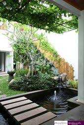 Taman Mungil Kolam Ikan Dan Tangga Assesories Bambu Backyard Landscaping Designs Courtyard Design Ponds Backyard