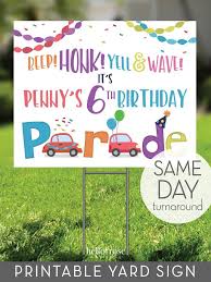 Happy Birthday Activities For Kids Printable Birthday Yard Sign For Birthday Parade Honk And Etsy In 2020 Birthday Yard Signs Happy Birthday Signs Birthday Yard Signs Diy