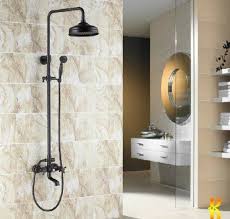 Amazon Com Luxury Oil Rubbed Bronze Bath Shower Faucet Set 8 Rain Shower Head Hand Shower Spray H Shower Faucet Sets Shower Faucet Bathroom Shower Faucets