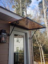 Hand Made Copper Awnings Top Is 100 Pure Copper Frames Are Powder Coated Steel Comes With Scroll Brackets And Mou Awning Over Door Copper Awning Diy Awning