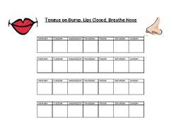 Oral Resting Posture Chart By Karissas Speech Korner Tpt