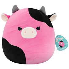 Original Squishmallows Plush Pollyanna the Black and Pink Cow 30cm | Smyths  Toys UK