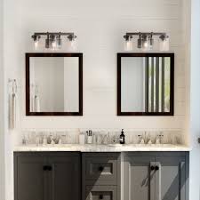 You use your bathroom everyday, so why not invest in lighting it up better to fit your frame a bathroom mirror in minutes with mirrormate's custom mirror frame kit. Rustic Wall Sconces 3 Lights Bath Vanity Lighting Bathroom Pendant Lighting Vanity Light Fixtures