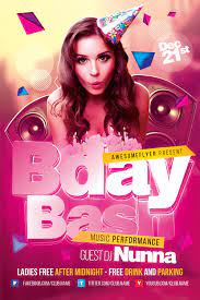 Birthday party invitation card psd is fully layered psd file, fully. Birthday Bash Flyer Template Download Birthday Psd Flyer Ffflyer