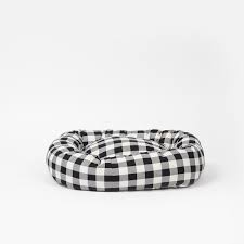 Black And White Plaid Dog Bed Waggo Buffalo Plaid Snuggler Bed Charcoal Plaid Snuggler Dog Bed Dog Bed Dog Bed Luxury