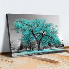If you are a fan of all things turquoise, you are probably looking for something that satisfies your eye for the lovely hue. Buy Large Tree Teal Turquoise Leaves Black White Canvas Wall Art Picture Print Decor At Affordable Prices Free Shipping Real Reviews With Photos Joom