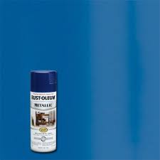 Rust Oleum Stops Rust 11 Oz Metallic Cobalt Blue Protective Spray Paint 7251830 The Home Depot