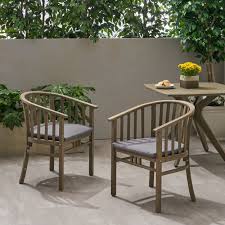 Aluminum dining furniture garden patio teak wood dining table set outdoor table and chairs. Rosecliff Heights Thacker Outdoor Teak Patio Dining Chair With Cushion Reviews Wayfair
