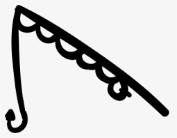 Download Picture Freeuse Download Fishing Rod With Svg Png Icon Fish Hook Clipart Black And White Transparent Png Kindpng