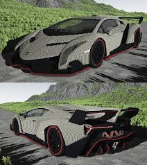 In 1962, ferruccio lamborghini decided to build a better sports car than ferrari. Minecraft Build Car Lamborghini Veneno Created From Small Blocks Chisels And Bits Mod R Gaming