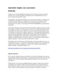 A su lado, puedes leer la traducción de la letra de la canción al español. Aprender Ingles Con Canciones Articulo Opinion Personal Certeza Musica Hip Hop