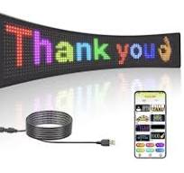 ‫شاشة لوحة عرض مرنة LED - لوحة إعلانات قابلة للبرمجة مع بلوتوث للهاتف المحمول‬‎
