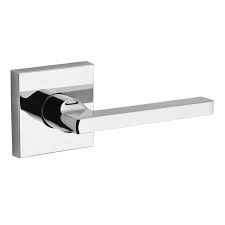 Baldwin 5255.412.rent wave lever keyed entry set, distressed venetian bronze p13. Baldwin Fdsqucsr260 Polished Chrome Square Non Turning Two Sided Through Door Dummy Door Lever Set With Square Rosette From The Reserve Collection Pullsdirect Com