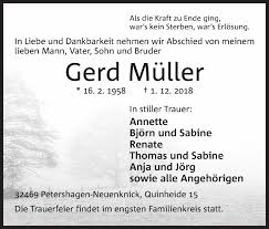 Demnach starb der ehemalige fußballer am . Traueranzeigen Von Gerd Muller Trauer Mt De