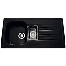Evier A Encastrer Ceramique Noir Kara 1 5 Bac Avec Egouttoir Evier Egouttoir Evier Noir