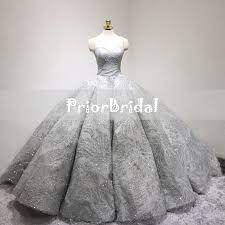 Sparkly Light Grey Silver Sequin Princess Ball Gown Gorgeous Wedding Dresses Rg0402 Princess Ball Gowns Gorgeous Wedding Dress Light Blue Wedding