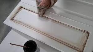 Aesthetic antique style kitchen cabinets of wooden materials finished in white. Antiquing Your Cabinets With Antiquing Wax Youtube