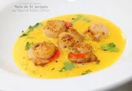 Noix De Saint Jacques Sauce Au Citron Beurre Blanc