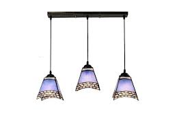 3 Lights Blue Tiffany Restaurant Pendant Lamp Mediterranean Bar Pendant Lights Kitchen Pendant Light Newegg Com
