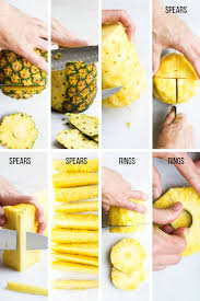 Insert a wooden skewer in the middle of a spear and use it to grill on bbq or serve it as it is. Grilled Pineapple Healthy Little Foodies