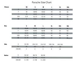 Suncoast Porsche Parts Accessories Size Chart