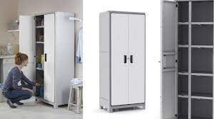 Choosing the right garage cabinets for your project. Garage Cabinet Storage Tool Organizer Resin Utility Shelves Lockable Adjustable Cabinets Cupboards Home Garden