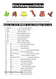 Kleidung Daf Deutsch Vokabeln Deutsches Alphabet