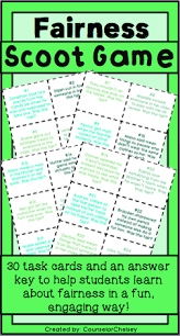 Fairness Scoot Game A Fun Active Way To Teach Your Students About Fairness Character Education Lessons School Counseling Activities Character Education