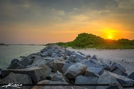 Fort Pierce Inlet State Park Sunset At The Rocks Florida