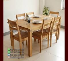 Salah satunya meja makan yang terbuat dari bahan kayu jati berkualitas yang di produksi pengrajin mebel jepara. Jual Meja Makan Kayu Jati Model Minimalis Terbaru Bawu Furniture