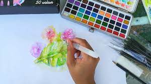 Teknik catan air disediakan oleh : Watercolor Painting For Beginner Latihan Permulaan Teknik Penghasilan Catan Cat Air Youtube