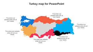 While geographically most of the country is situated in asia, eastern thrace is part of europe and many turks have a sense of european identity. Turkey Map For Powerpoint