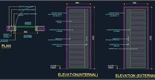 Xreverx frameless reversible swing door. Flush Door Cad Detail Autocad Dwg Plan N Design