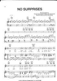 No surprises intro d d gm6 d. Sheet Music Piano Score Radiohead No Surprises Radiohead No Surprises Piano Sheet Music Radiohead