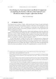 The parties may also choose to accomplish assignment via an in real estate, the deed of assignment often shows up in mortgage transactions. Https Ejournal Um Edu My Index Php Jmcl Article Download 25465 12007