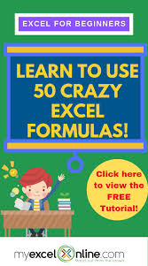 Excel Formulas Functions Examples Free Microsoft Excel Tutorials Excel Formula Microsoft Excel Tutorial Excel Tutorials