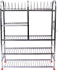 Stainless steel dish racks from india are ideal for compact kitchens. Extenso 31x30x10 Inch Wall Mount Kitchen Dish Rack Stainless Steel Kitchen Rack Silver Buy Online In India At Desertcart In Productid 149285554