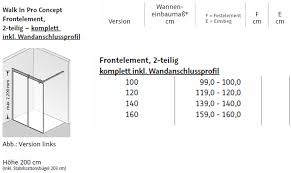 Die walk in pro einputzschiene wird als einbauhilfe verwendet. Hsk Walk In Pro Concept 140x200 Cm 2 Teilig Anschlag Rechts Impulsbad