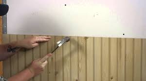 Instead of spending money to remove wood paneling, you could update wood paneling to look like drywall with this easy diy paneling project. How To Install Wall Paneling Walls Paneling Youtube