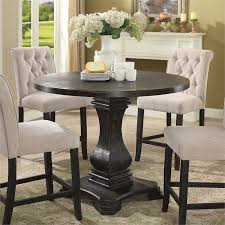 Select your desired counter table height, then decide on what shape you prefer: Furniture Of America Kabini Wood Counter Height Dining Table In Antique Black Idf 3840rpt