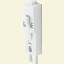 Digital secondary door locks inform the owner by sending notifications when wrong passwords are fed. Prime Line White Plastic Sliding Door Lock With Bushing The Home Depot Canada