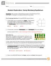 For that we must turn to statistics. Student Exploration Hardy Weinberg Equilibrium Answer Key Docx Student Exploration Hardy Weinberg Equilibrium Answer Key Download Student Course Hero