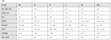 Living Dead Clothing Sizing Chart