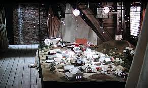 Tumblr is a place to express yourself, discover yourself, and bond over the stuff you love. John Likes The Drop Fairy Lights From Beetlejuice The Ones Hanging Above The Miniature Town Tilt Shift Photography Spooky House Model Train Sets
