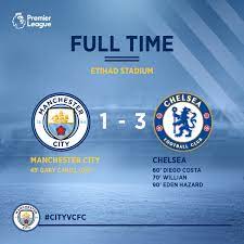 Manchester united vs manchester city title race. Manchester City On Twitter Ft City 1 3 Chelsea Cityvcfc Mcfc